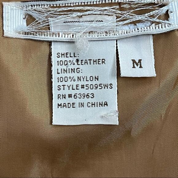 Boho Fringe 100% Leather Jacket Open Front M - Picture 6 of 6